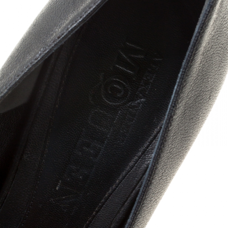 Pre Owned Alexander McQueen Black Leather Crystal Embellished Skull Detail Peep Toe Platform Pumps Size 37.5