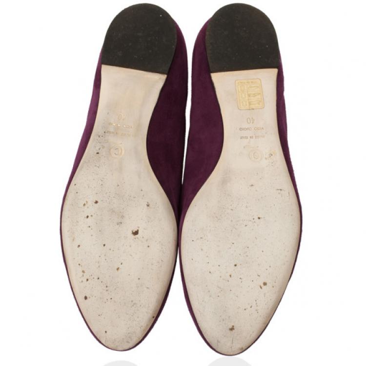 Pre Owned Alexander McQueen Suede Magenta Skull Smoking Slippers Size 40