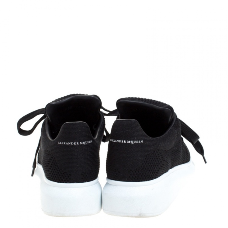 Pre Owned Alexander McQueen Black Knitted Oversize Sneakers Size 36.5