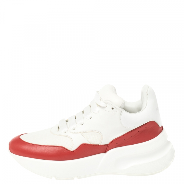 alexander mcqueen shoes white and red