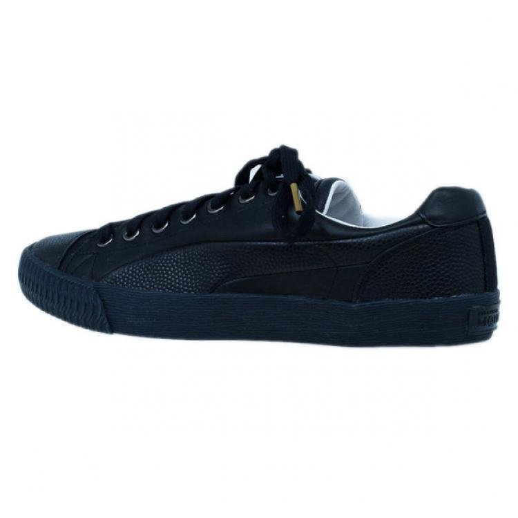 مملوكة مسبقًا Alexander McQueen for Puma Black Leather Street Climb Low Top Sneakers Size 40.5