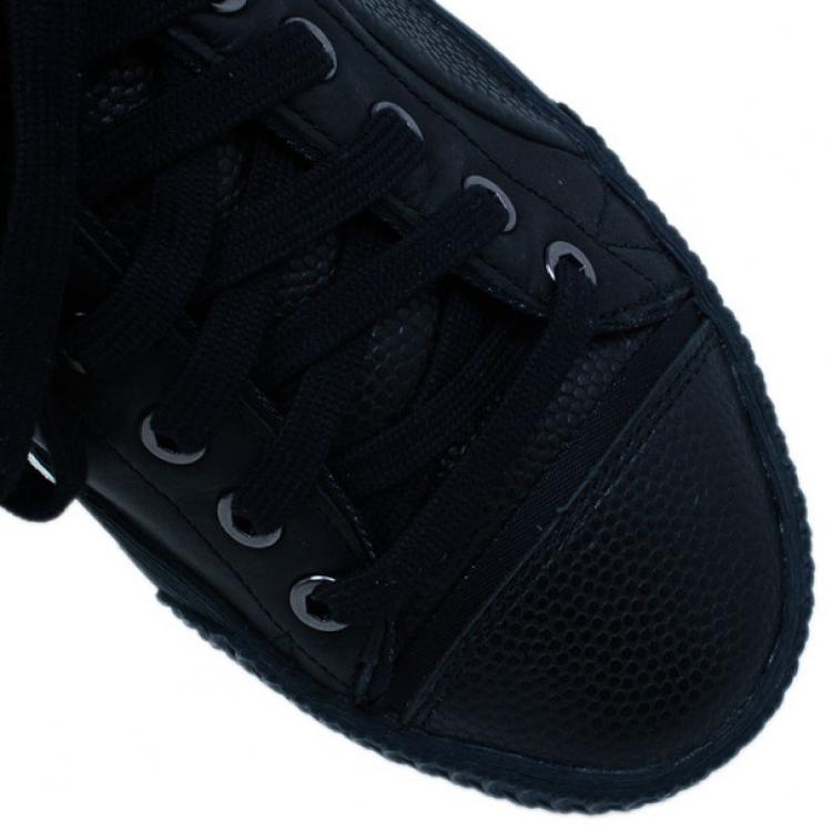 مملوكة مسبقًا Alexander McQueen for Puma Black Leather Street Climb Low Top Sneakers Size 40.5