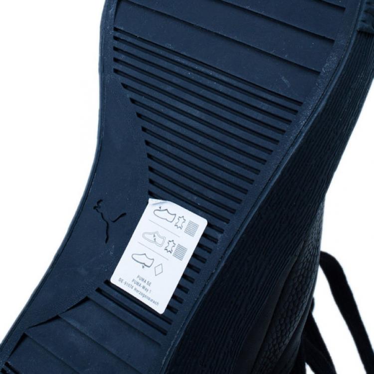 مملوكة مسبقًا Alexander McQueen for Puma Black Leather Street Climb Low Top Sneakers Size 40.5