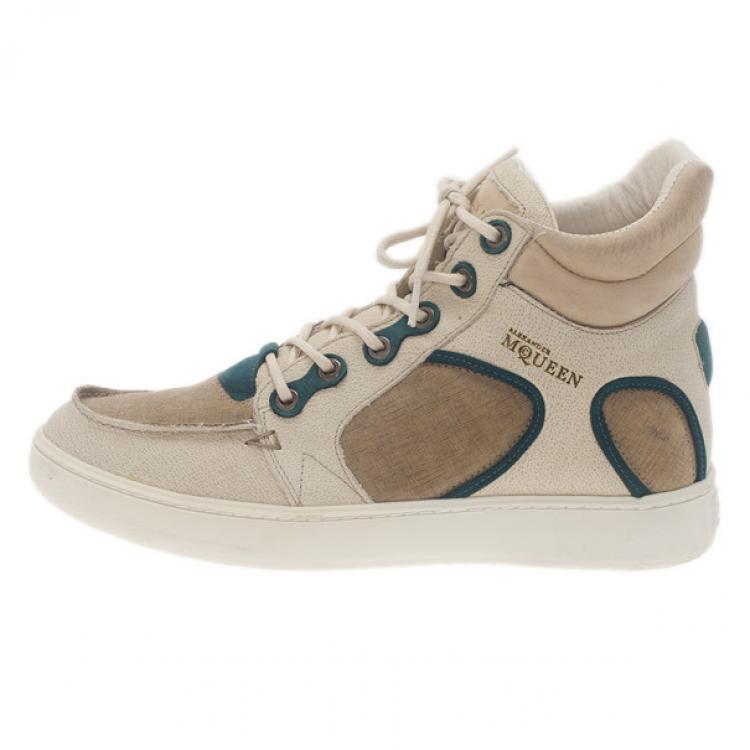 Pre Owned Alexander McQueen Beige Suede Joust III Sneakers Size 42