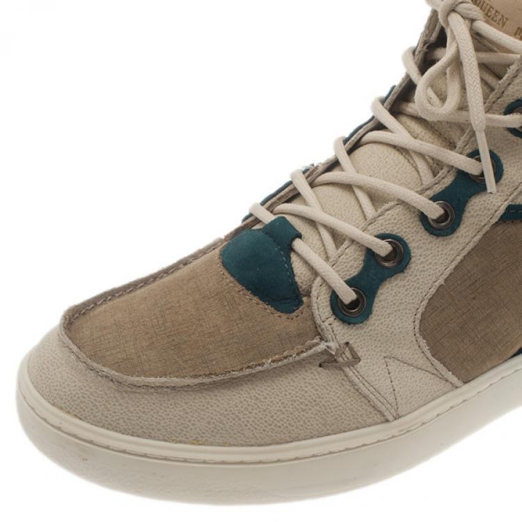 Pre Owned Alexander McQueen Beige Suede Joust III Sneakers Size 42