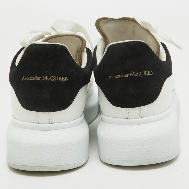 مملوكة مسبقًا Alexander McQueen White Leather Larry Low Top Sneakers Size 40