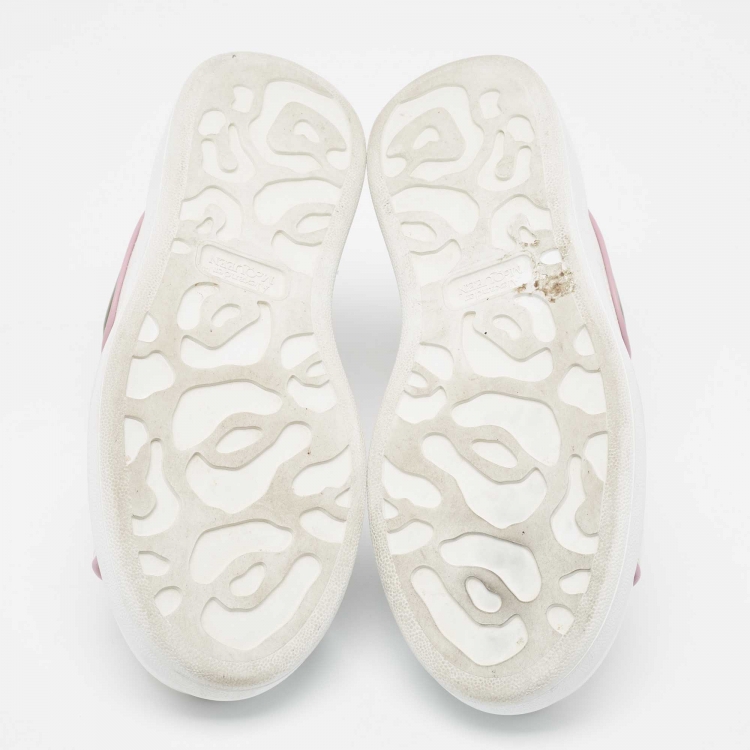 Pre Owned Alexander McQueen White Leather Oversized Sneakers Size 38