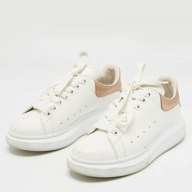 Alexander McQueen White Leather Oversized Sneakers Size 38