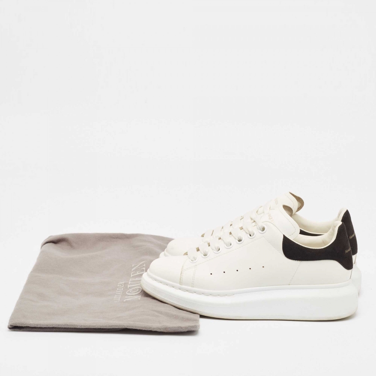 Pre Owned Alexander McQueen White Leather Oversized Low Top Sneakers Size 38