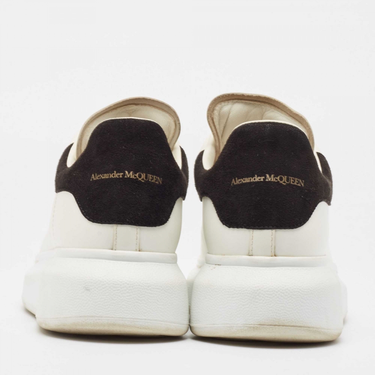 Pre Owned Alexander McQueen White Leather Oversized Low Top Sneakers Size 38