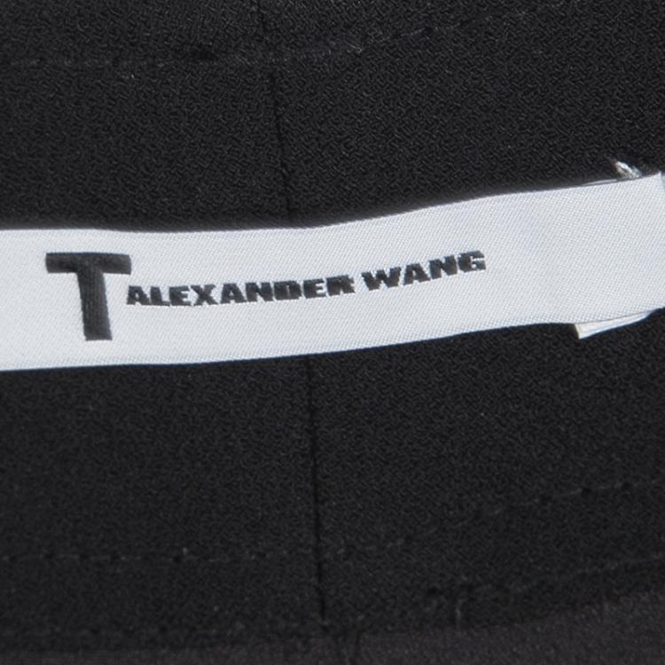 Pre Owned T by Alexander Wang Black High Rise Tailored Wide Leg Trousers S