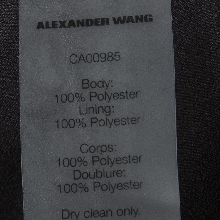 Pre Owned T by Alexander Wang Black High Rise Tailored Wide Leg Trousers S