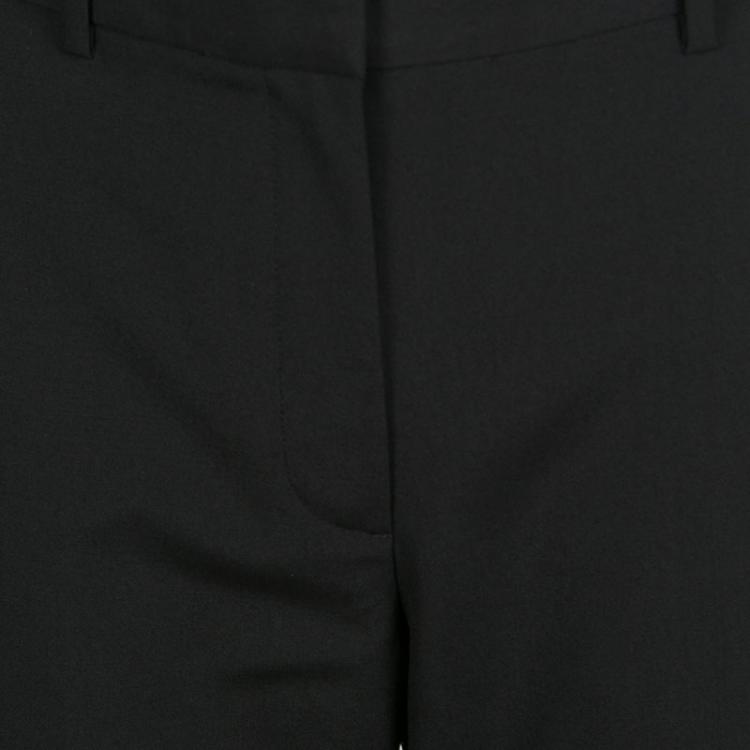 Pre Owned Alexander Wang Black Wool Zip Detail Tapered Cigarette Pants S