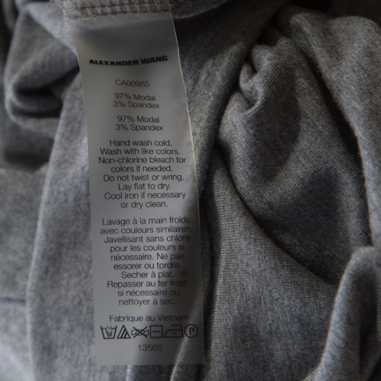 Pre Owned T By Alexander Wang Heather Grey Strappy Tank Dress XS
