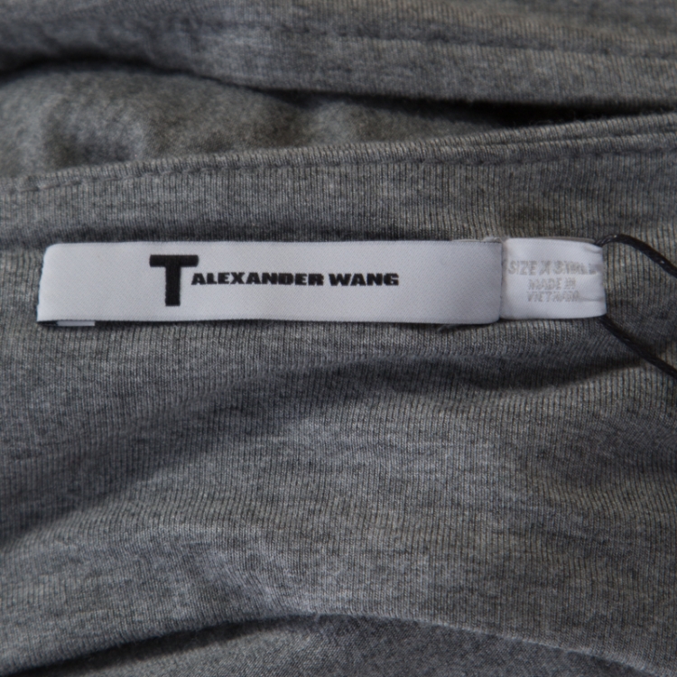 Pre Owned T By Alexander Wang Heather Grey Strappy Tank Dress XS
