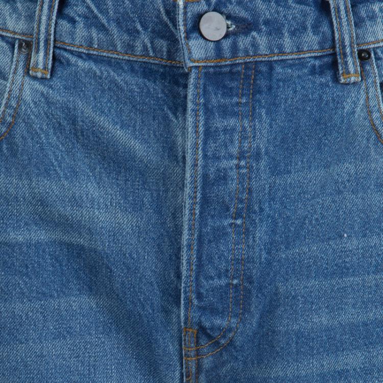 Pre Owned Alexander Wang Indigo Denim Faded Straight Fit Jeans M