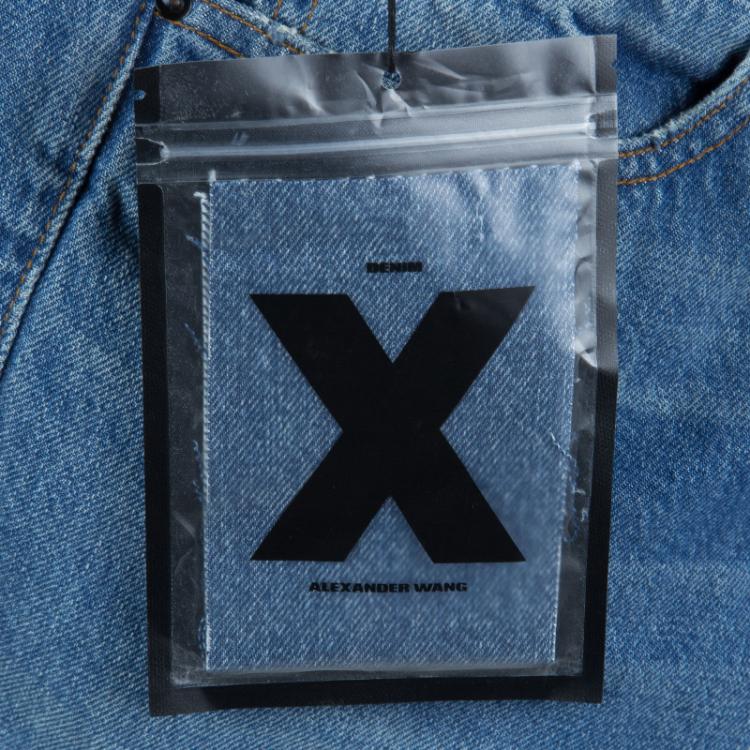 Pre Owned Alexander Wang Indigo Denim Faded Straight Fit Jeans M