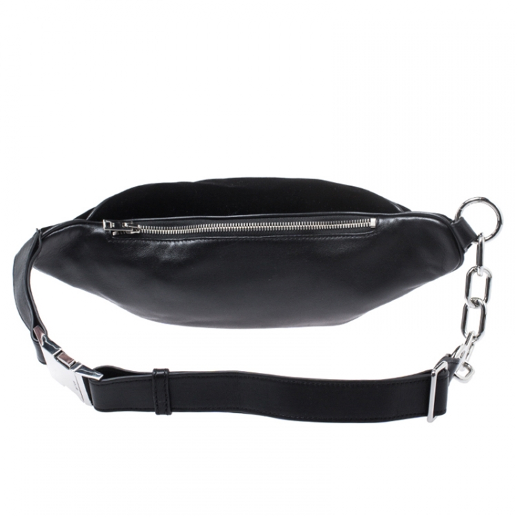 Pre Owned Alexander Wang Black Velvet Attica Belt Bag