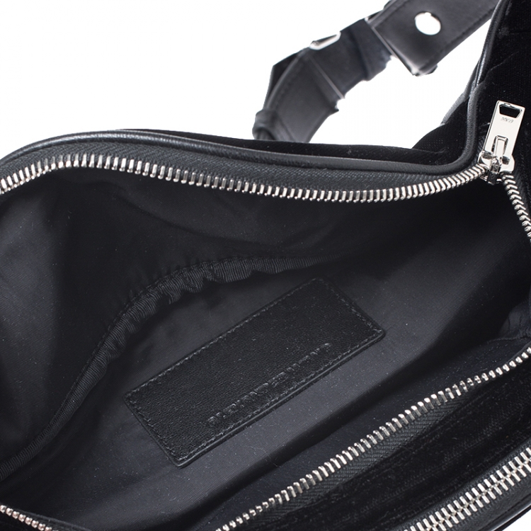 Pre Owned Alexander Wang Black Velvet Attica Belt Bag