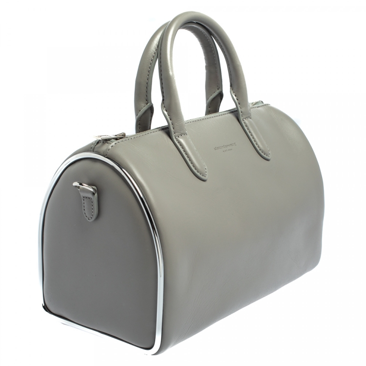 Pre Owned Alexander Wang Grey Leather Small Halo Satchel