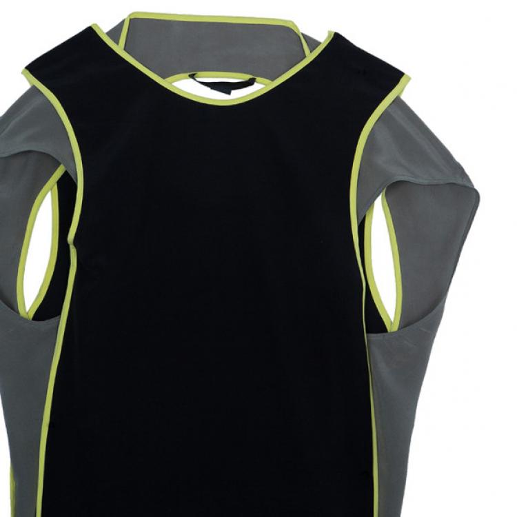 Pre Owned Alexander Wang Khaki Black Silk Top M