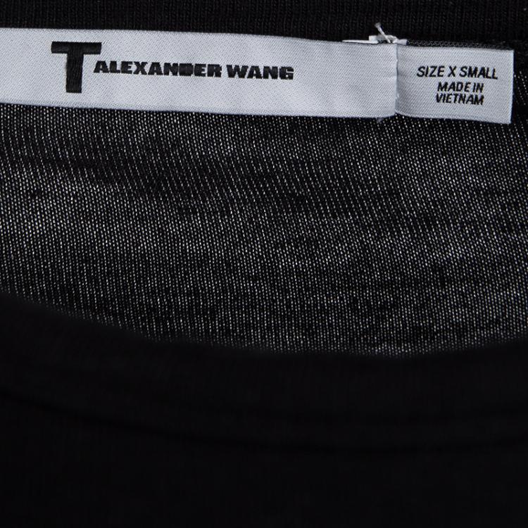 Pre Owned T by Alexander Wang Black Jersey Long Sleeve T-Shirt XS
