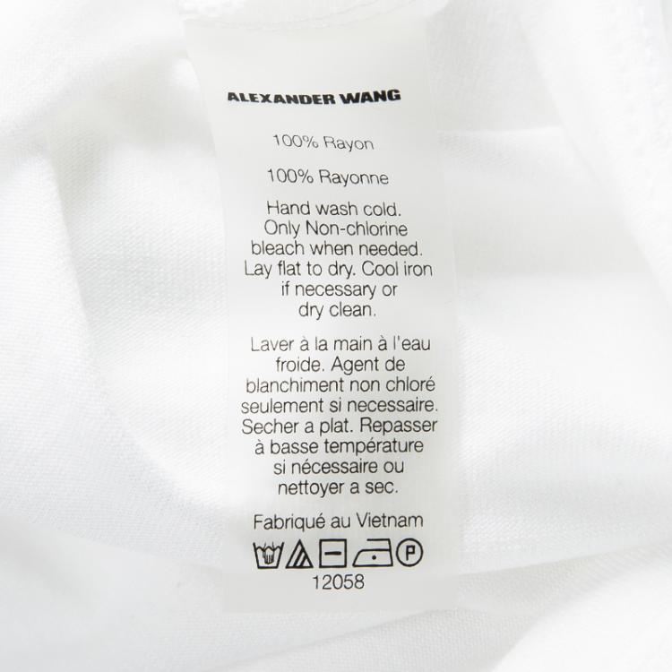Pre Owned T by Alexander Wang White Jersey Long Sleeve T-Shirt XS