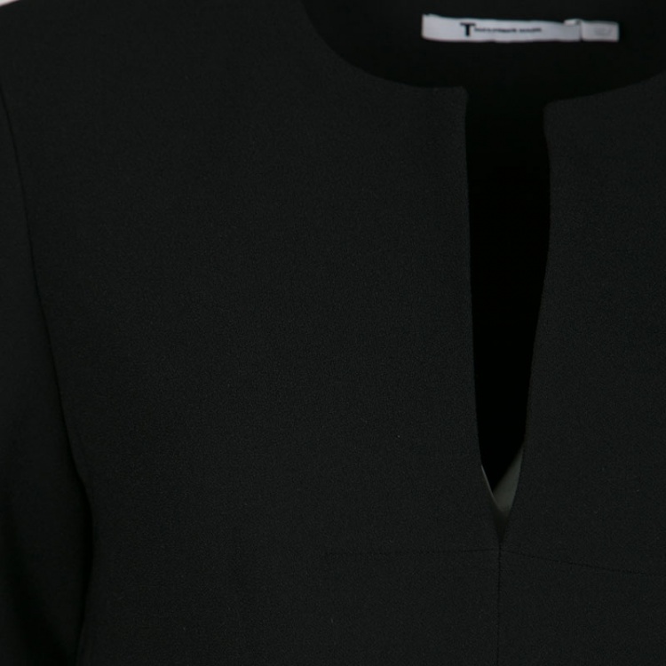 Pre Owned T by Alexander Wang Black Crepe Asymmetric Peplum Top M