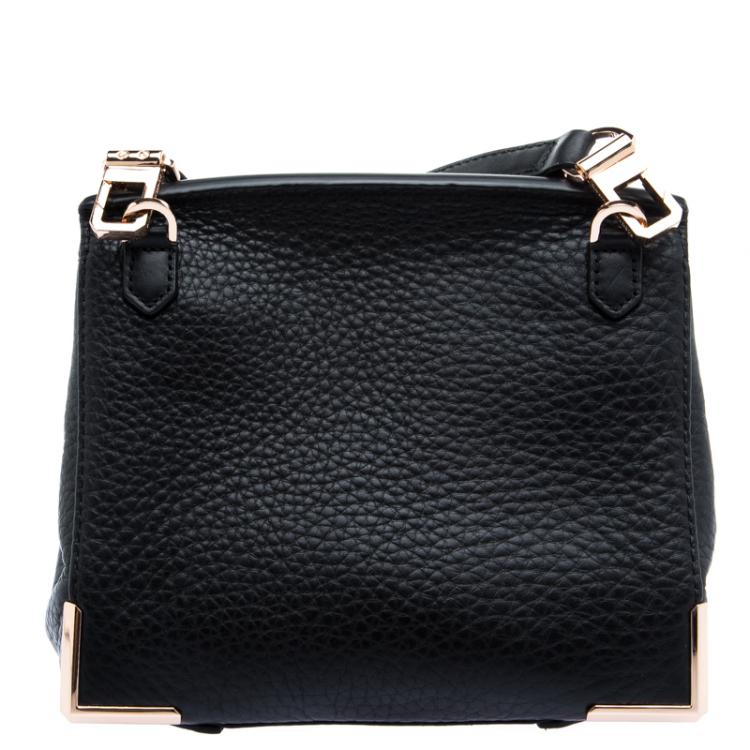 Pre Owned Alexander Wang Black Pebbled Leather Marion Crossbody Bag 