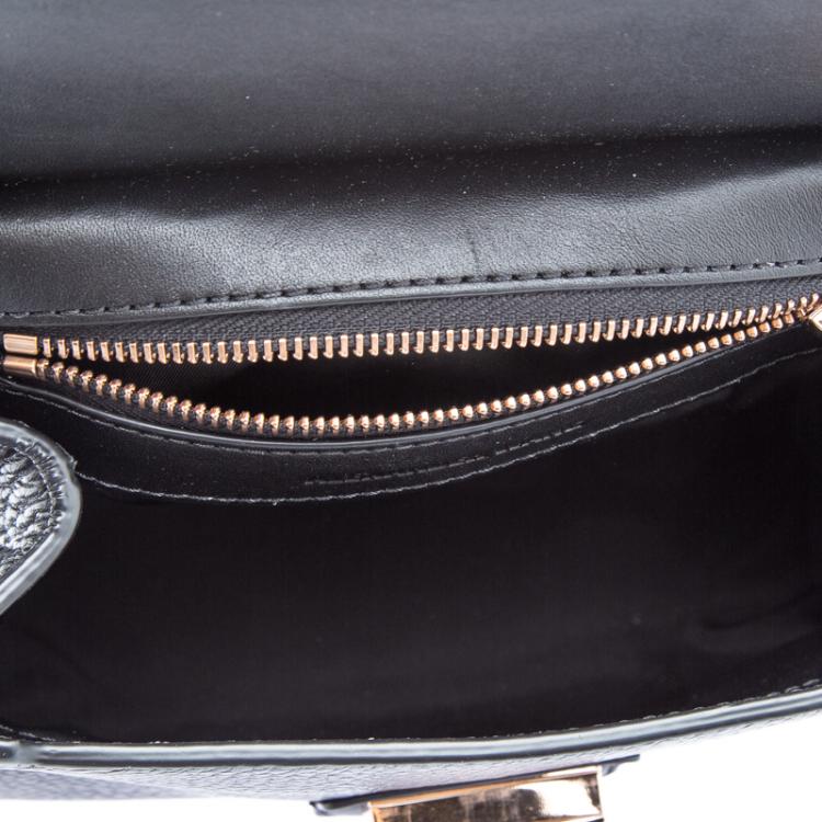 Pre Owned Alexander Wang Black Pebbled Leather Marion Crossbody Bag 