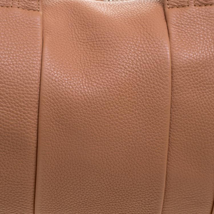 Pre Owned Alexander Wang Peach Pebbled Leather Rocco Duffel Bag