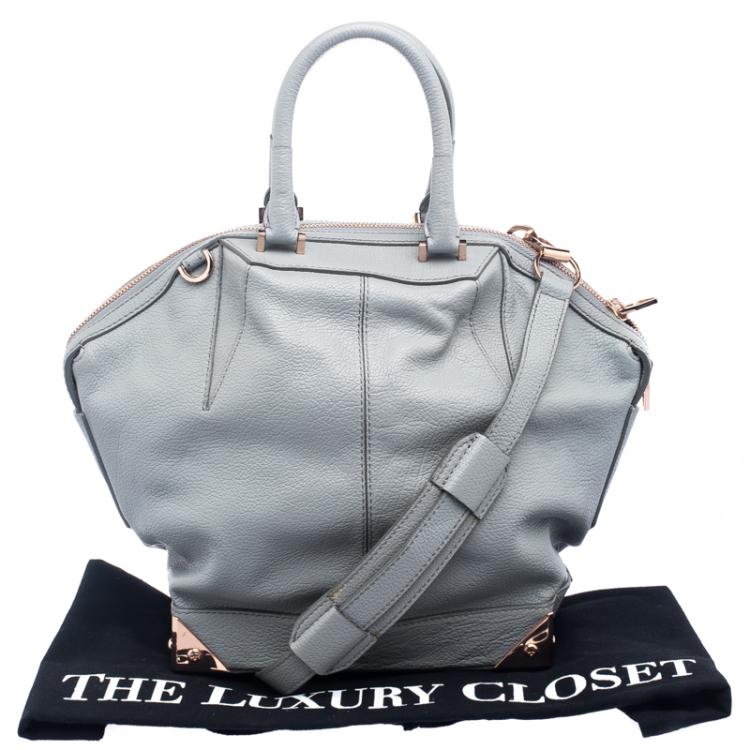 Pre Owned Alexander Wang Grey Leather Small Emile Satchel