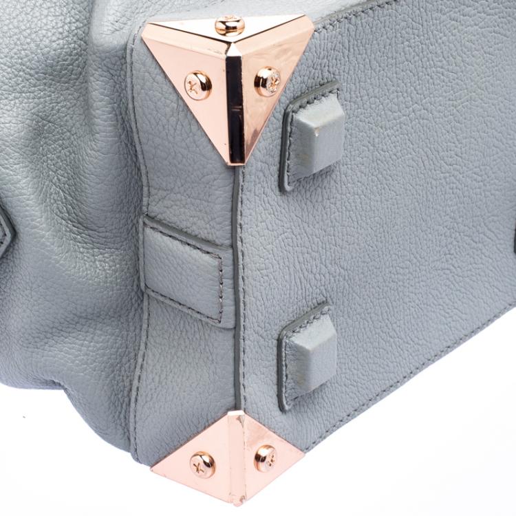Pre Owned Alexander Wang Grey Leather Small Emile Satchel