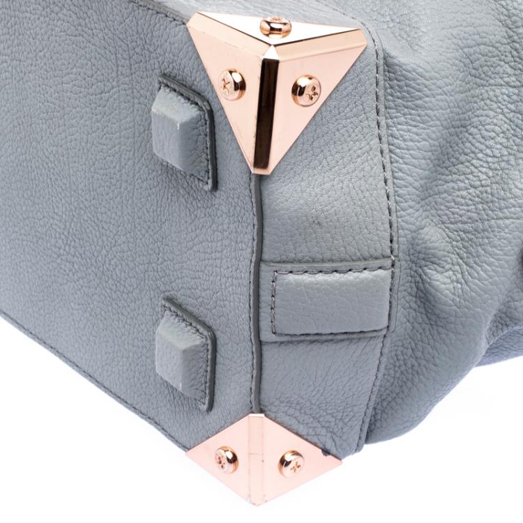 Pre Owned Alexander Wang Grey Leather Small Emile Satchel