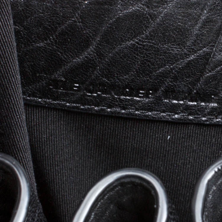 Pre Owned Alexander Wang Black Textured Leather Diego Bucket Bag