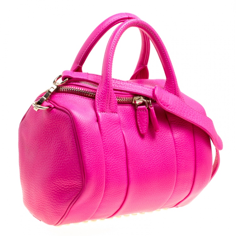 Pre Owned Alexander Wang Pink Leather Rocco Top Handle Bag