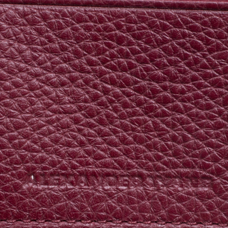 Pre Owned Alexander Wang Burgundy Leather Mini Runway Roxy Studded Bucket Bag