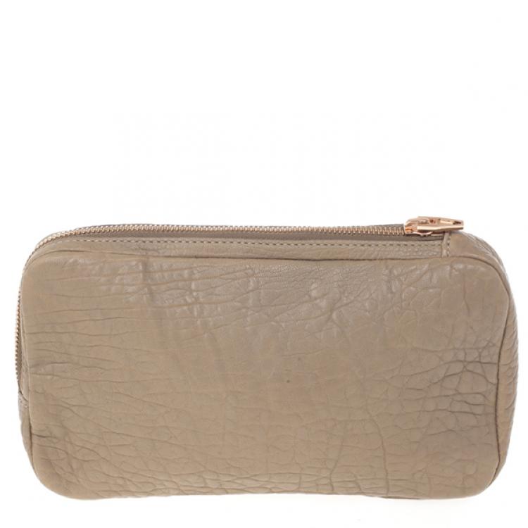 Pre Owned Alexander Wang Pink Dumbo Leather Clutch