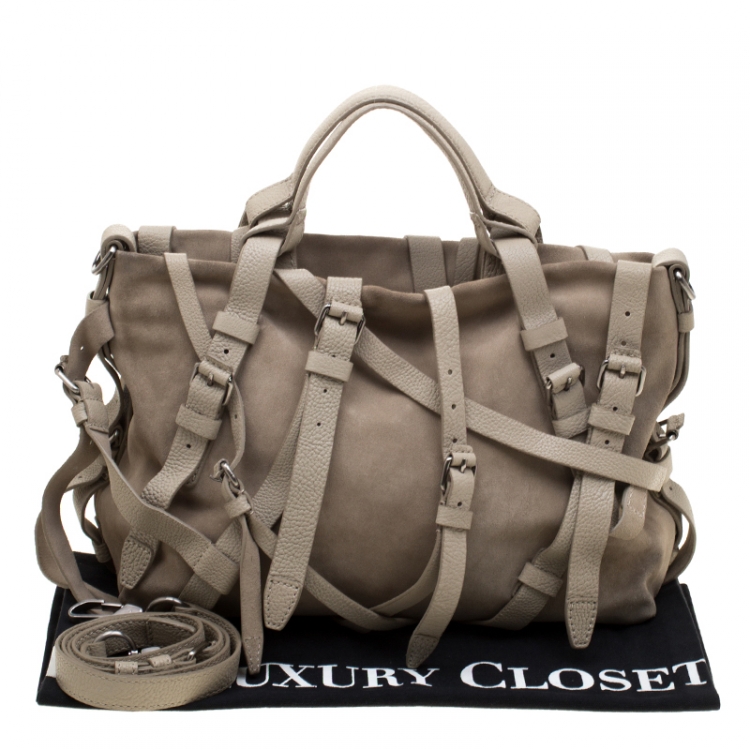 Pre Owned Alexander Wang Beige Suede and Leather Kristen Tote