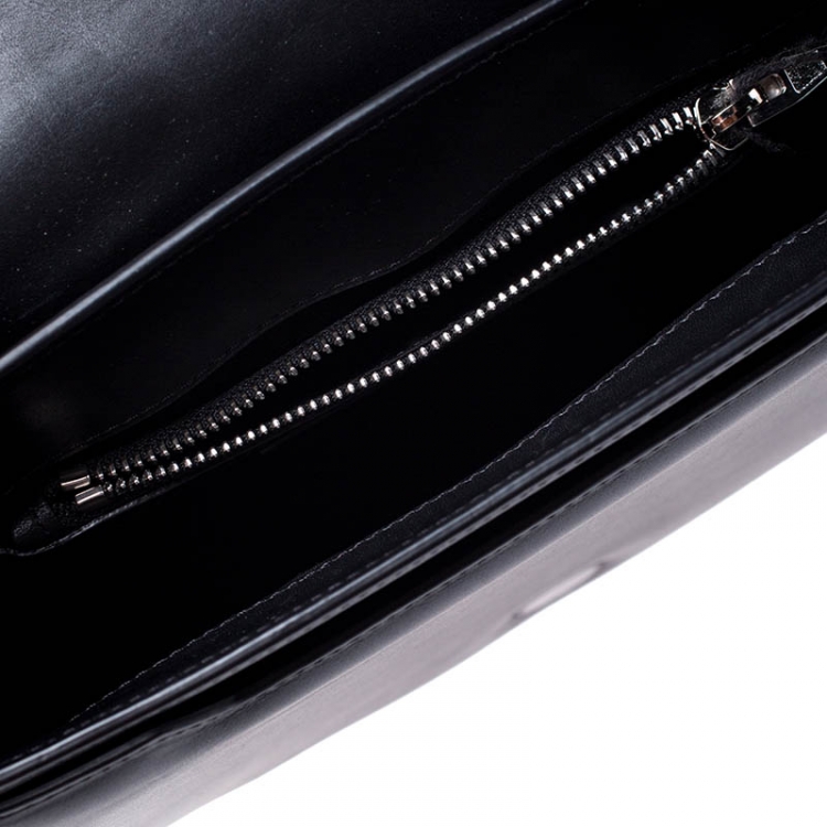 Pre Owned Alexander Wang Black Stingray and Leather Alpha Lia Saddle Bag