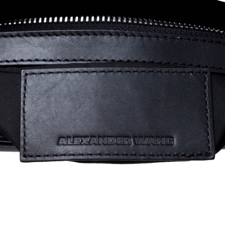Pre Owned Alexander Wang Black Stingray and Leather Alpha Lia Saddle Bag