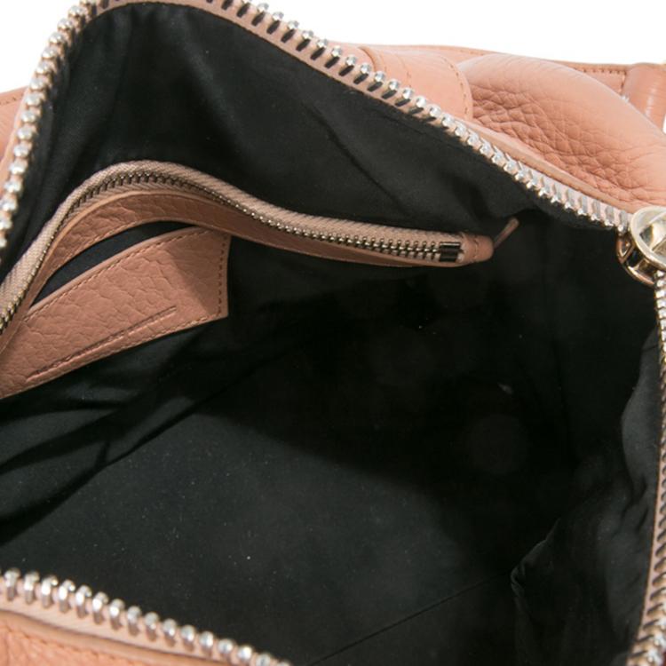 Pre Owned Alexander Wang Light Brown Leather Rockie Boston Bag