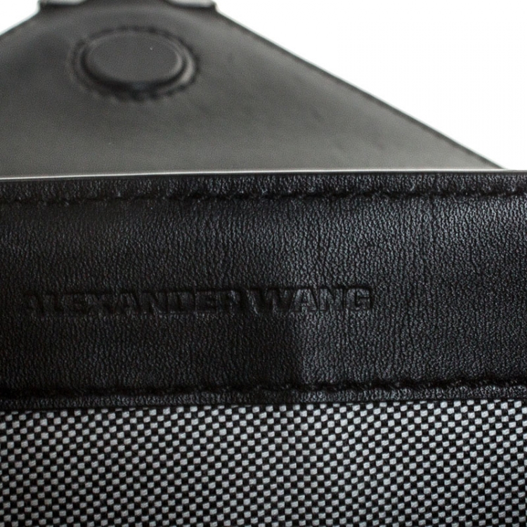Pre Owned Alexander Wang Black Leather Small Prisma Envelope Crossbody Bag