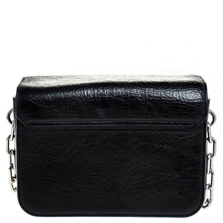 Pre Owned Alexander Wang Black Leather Small Prisma Envelope Crossbody Bag