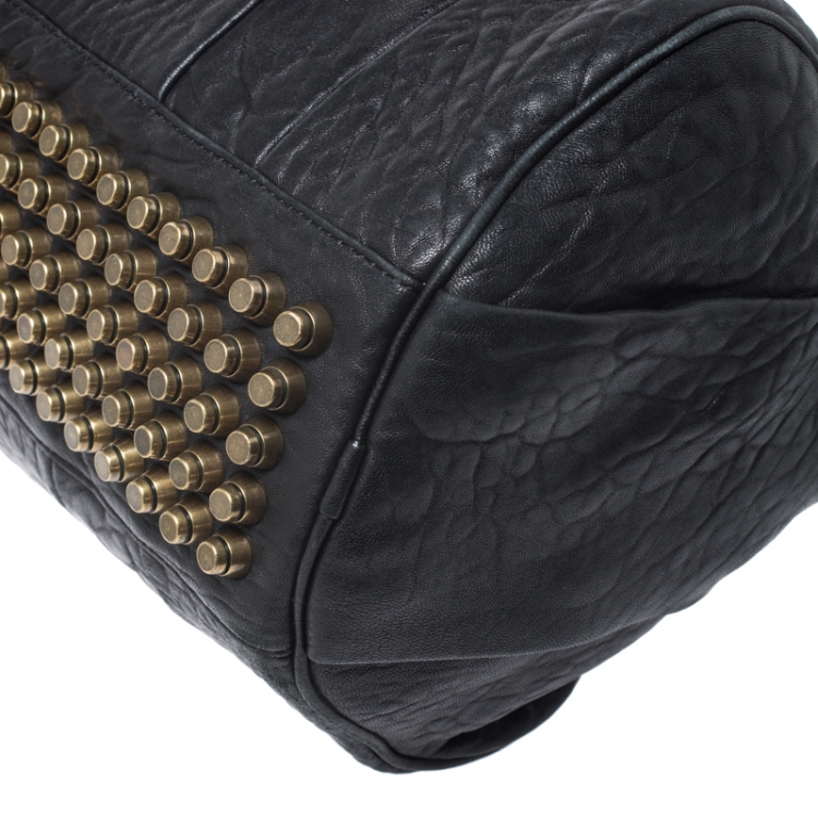 Pre Owned Alexander Wang Black Leather Rocco Duffel Bag