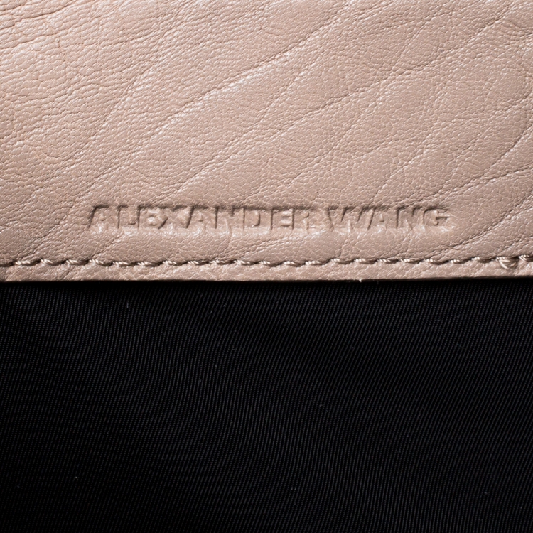 Pre Owned Alexander Wang Brown Textured Leather Rocco Duffel Bag