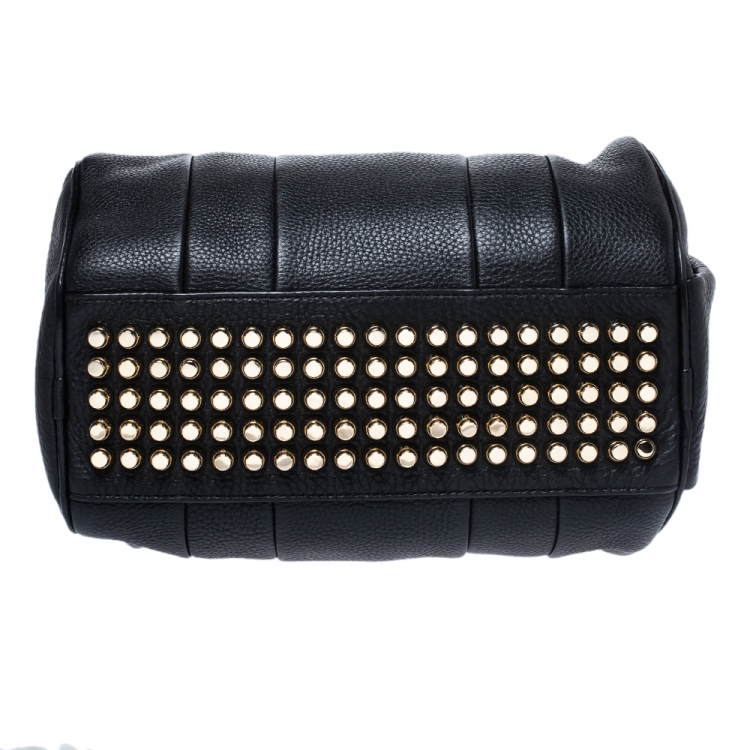 Pre Owned Alexander Wang Black Pebbled Leather Rocco Duffle Bag