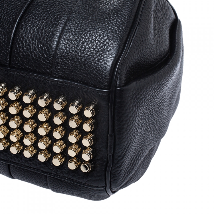 Pre Owned Alexander Wang Black Pebbled Leather Rocco Duffle Bag