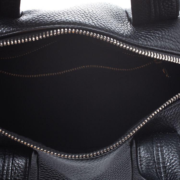Pre Owned Alexander Wang Black Pebbled Leather Rocco Duffle Bag