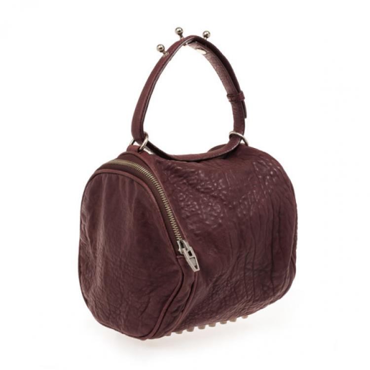 Pre Owned Alexander Wang Maroon Diego Drawstring Bag